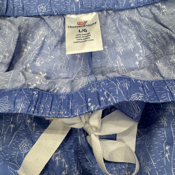 Vineyard Vines Blue Nautical Print Pajama Set 💯 cotton - Picture 6 of 7